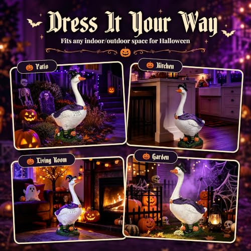 GIGALUMI 20" Halloween Witch Porch Goose for Outdoor Halloween Decorations - image 4
