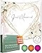 Produktbild HOCHZEITSHELD - Hochzeitsherz zum Ausschneiden inkl. 2 Scheren als Hochzeitsdeko, Hochzeitsspiel oder Standesamt Überraschung - Hochzeitslaken, Hochzeit Laken Herz, Bettlaken, Hochzeitstuch 200x180cm