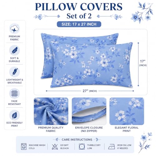 Image of Microfiber Pillow Cover 17x27 Inch (Pack of 2) | Soft & Durable | Ideal for Bed & Sofa Miny Tiny