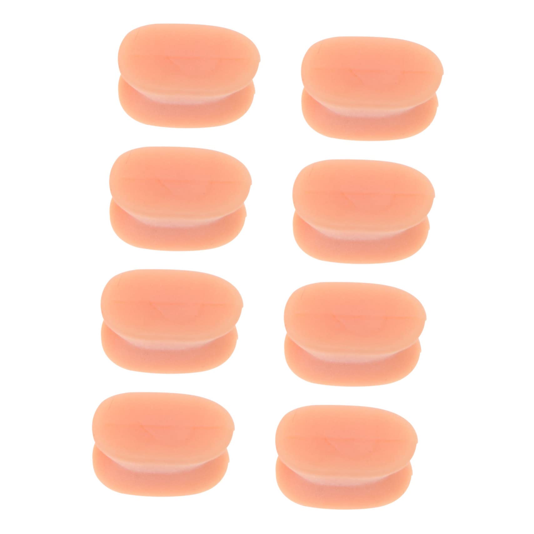 WOFASHPURET 8Pcs Silicone Separator Protector for Overlapping Light Brown Foot Alignment Orthosis Comfortable Spacers for Bunion Relief