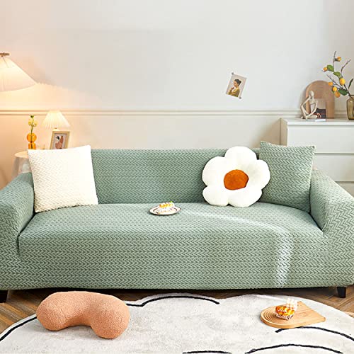 Housse de canapé extensible 2 places gris clair protection animaux 145 cm