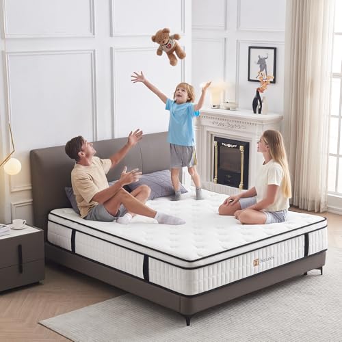Matelas hybride 140x200 7 zones ressorts ensachés Hiepunos