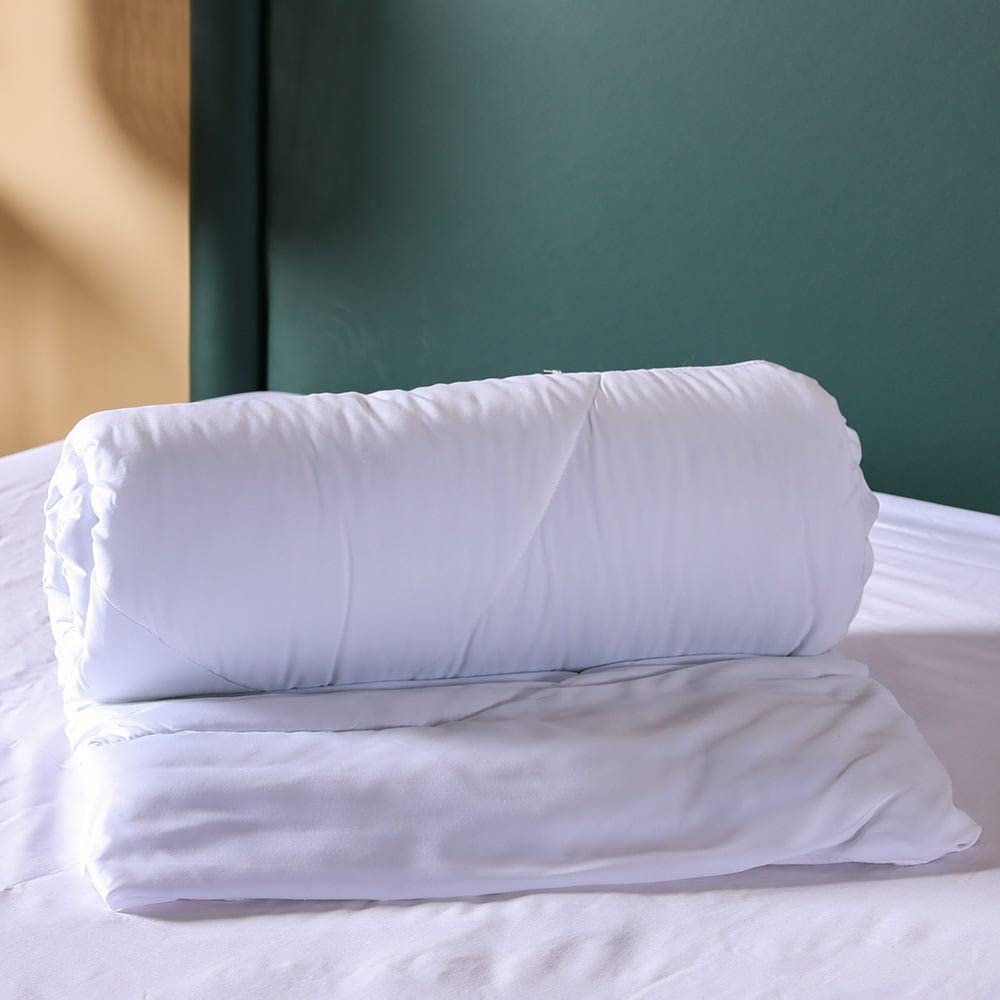 Danube HomeSerenity Single Duvet | Microfiber - Super Soft, Lightweight And Comfortable Bedding For Bedroom - L 135 X W 200 Cm - White