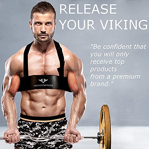Vikingstrength Bicep Tricep Arm Blaster For Preacher Curl Effect Solid Arm Isolator Helps You Increase Muscles, Definition And Strength - Premium Quality For Weightlifting + V-Strength Workout App #TOP6