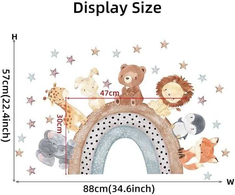 Miniatura 2 de Calcomanías de pared de dibujos animados de animales de bebé calcomanía de vinilo para decoración de habitación de niños decoración de habitación de