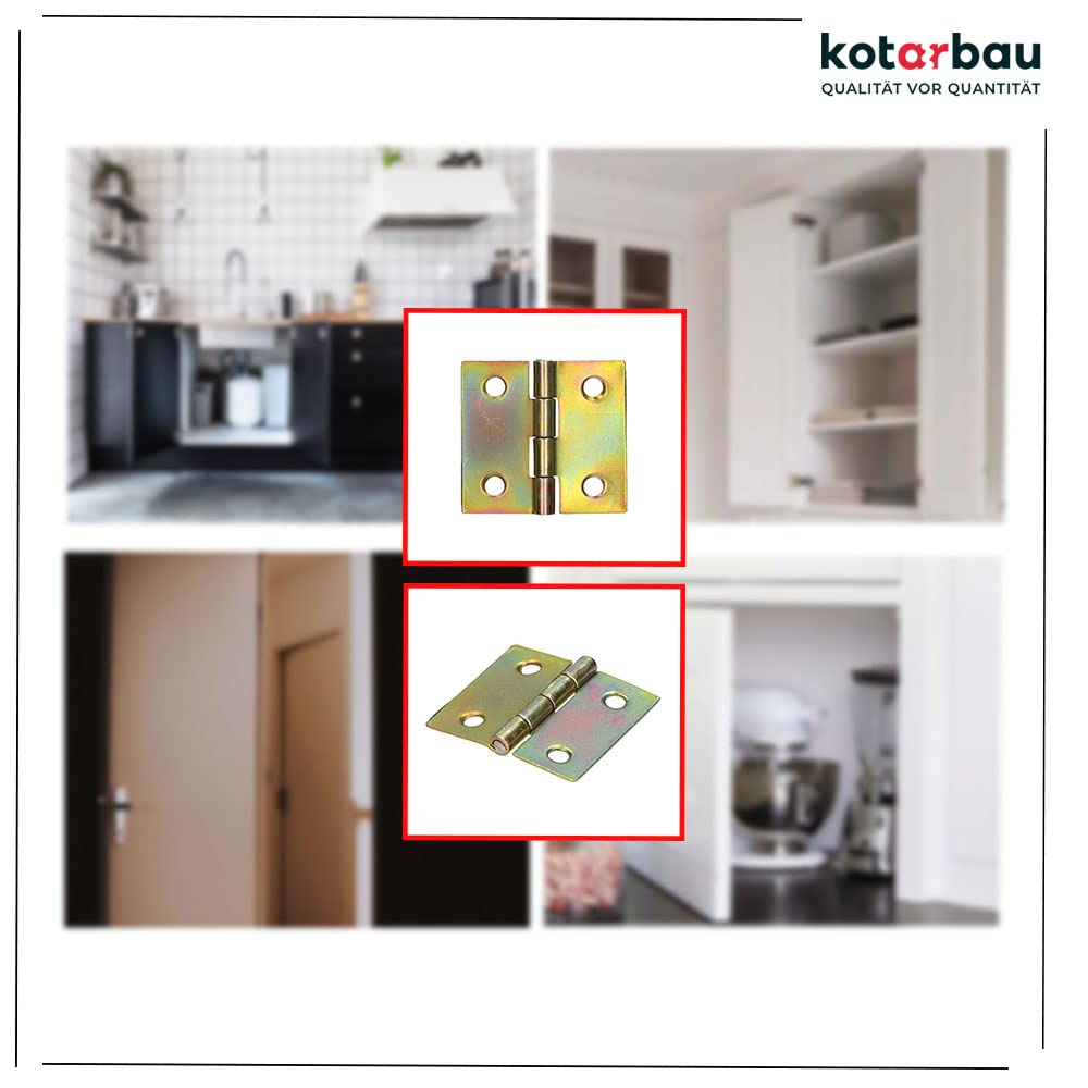 KOTARBAU, Furniture Hinge 30 x 30 mm, Rolled Zinc-Plated Hinge for Doors Cabinets, and Chests - Image 4