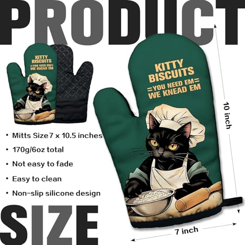 Gants de cuisine pour chat antidérapants contre les brûlures