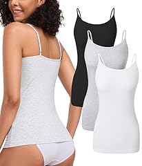 Spaghetti Strap- Black & Light Gray & White