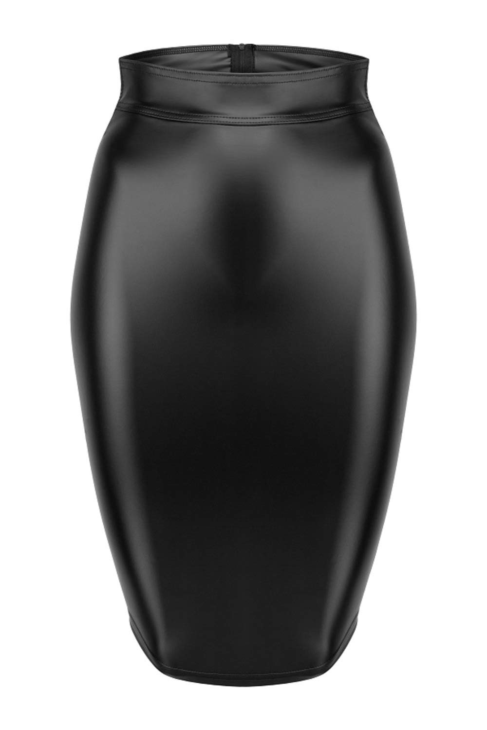 Noir Handmade Damen Rock aus Powerwetlook XXL