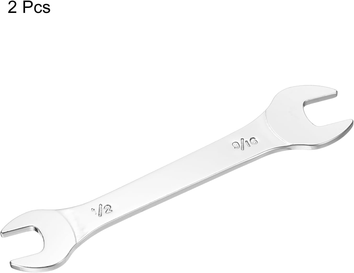 HARFINGTON 2pcs Thin Open End Wrenches SAE, 1/2x9/16 Inches, Slim Wrench Tool for Tight Spaces Repair