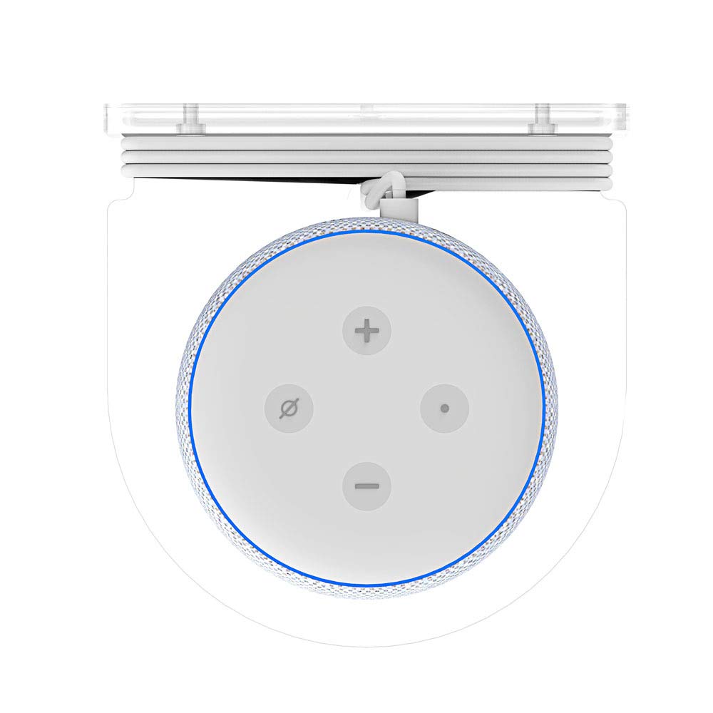 For Alexa Echo Dot 3rd Wall Mount Stand（Not include echo dot） Accessories with Integrated Cable Management, No Screws Required, Speaker Accessories Rack (Alexa Echo Dot 3rd, Transparent) A336