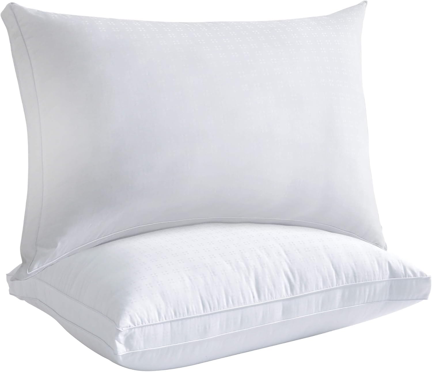 Mastertex SYNCHKG067361 Daunen Alternative Bett Kissen Baumwolle Bezug Super Plüsch Mikrofaser Füllung Hypoallergen und Allergie Sicher Weich und Atmungsaktiv King Size (20x36x1,5)