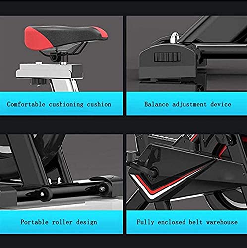 Image of Exercise Bikes Stationary Indoor Cycling Bike with Belt Drive Adjustable Comfort Seat Indoor Mute Equipment Exercise Fitness Equipment