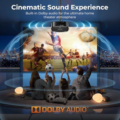 4K Projector with WiFi and Bluetooth - 3000 ANSI Lumens for Home Cinema — view 6
