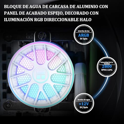 Image of Thermalright Aqua Elite 240 V6 ARGB White CPU Liquid Cooler, 2x120mm Water Radiator,AMD: AM4 /AM5,Intel LGA115X /1200 /1700 /1851, AIO CPU Cooler