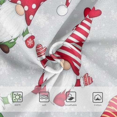 Toddler Girl Briefs, Cute Christmas Gnomes Red Gray Girls Cotton Underwear, 2T–8 Years3