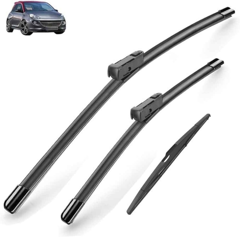 XYUASDGB Premium Exact Fit Windscreen Wiper Blades for Opel Adam 2012-2019 2013 Durable Natural Rubber Easy Fit for a Quiet and Streak Free Wipe