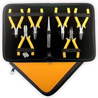 PTL® Professional Jewellery Making Tools Kit Mini Pliers Set Beading Tools Kit with Nylon Jaw Pliers #1778