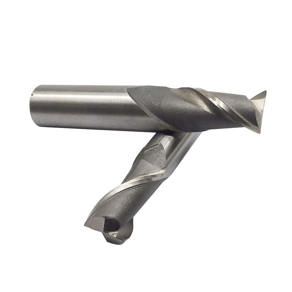 GBJ Straight Shank Milling Cutter 2 Flutes Straight Shank End Milling Cutter HSS High Speed Steel Milling Cutter Rough Milling keyway Milling Cutter Shank 1-8mm (2F-3 * 6 * 8 * 52)
