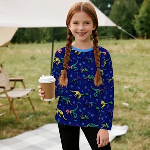Image of Uourmeti Long Sleeve Tops for Boys Graphic T Shirts Teen Girls Active Pullover Tees
