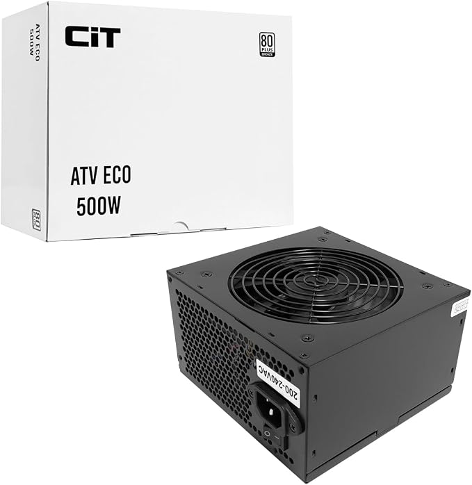 CiT ATV Eco 500W PSU – Power Supply Unit with Active PFC - Single +12V ...