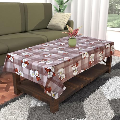 Image of Dakshya Industirs PVC Waterproof Table Cover 36x54 Inch Floral Printed Center Table Cover Washable Plastic Table Sheet Oilproof Dining Table Cover for Coffee Table Living Room Home (Urban Vine)