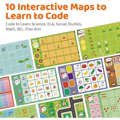 Activity Box, Add-on for Talebot Coding Robot with 6 Double-Sided Interactive Cards with 10 Themes, 98 Stickers, 32 Command Cards, Educational STEM Games for Kids Aged 3-5