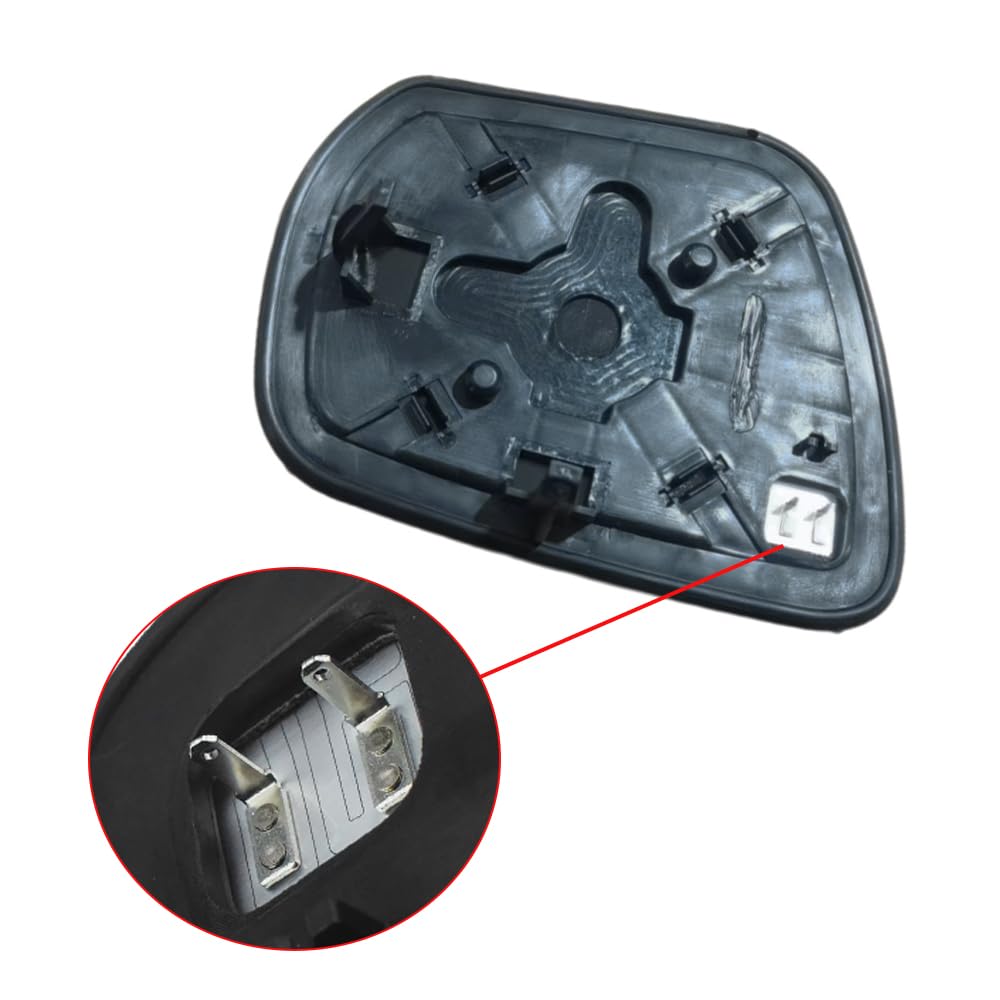 Reemplazo de vidrio para espejo retrovisor exterior, vidrio de espejo retrovisor lateral calefactado con soporte, compatible con Suzuki Grand Vitara 2005–2015, izquierdo