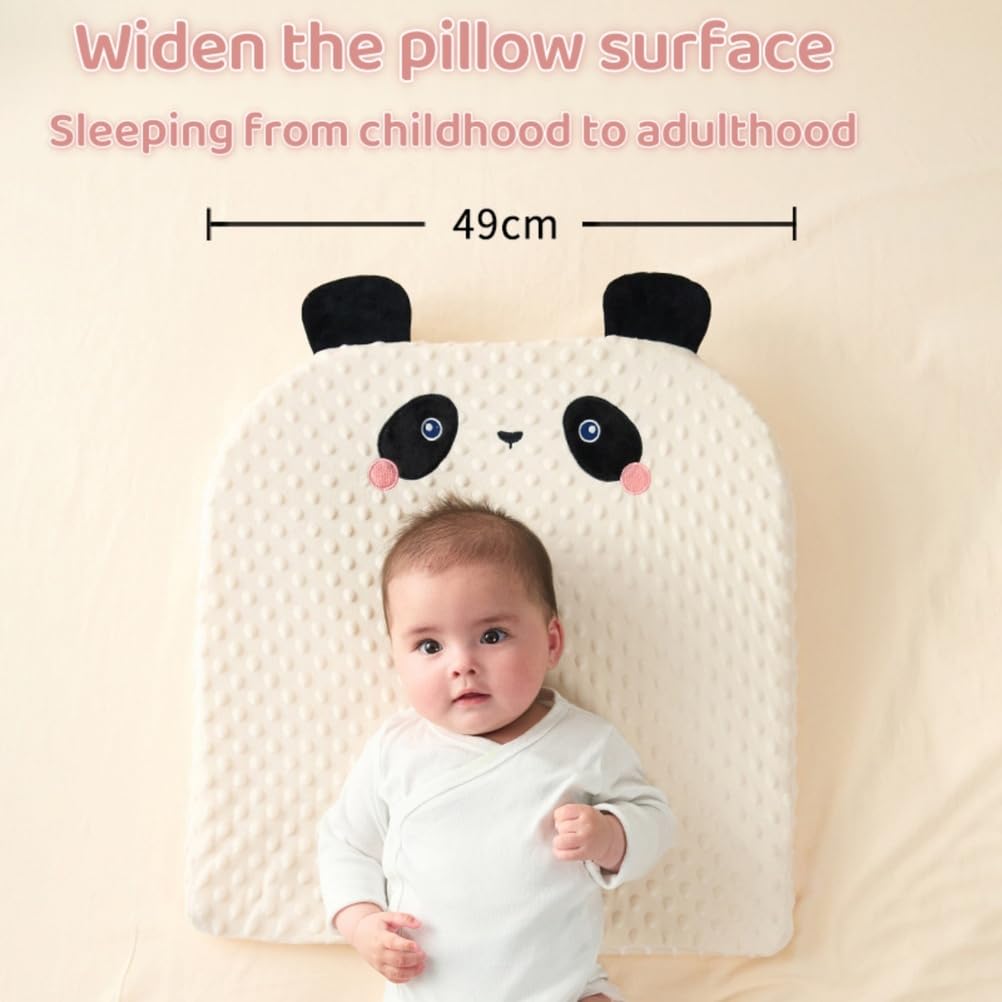 Coussin incliné pour bébé - Coussin Poire Double Face et Filet - Empêche Les régurgitations - Couchage sur Le Ventre, Chaise Longue pour Nouveau-né pour Dormir sur Le côté,F