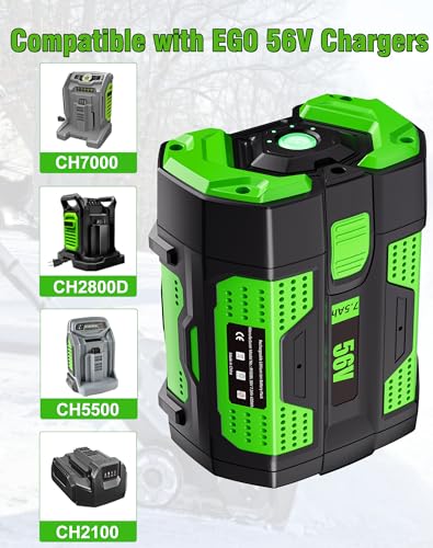 Image of HOCHSTERN 7.5Ah 56V Battery Replacement for EGO Battery BA2800T BA1400T BA4200T BA5600T BA6720T Compatible with EGO 56 Volt Batteries Power Tools 1Pack