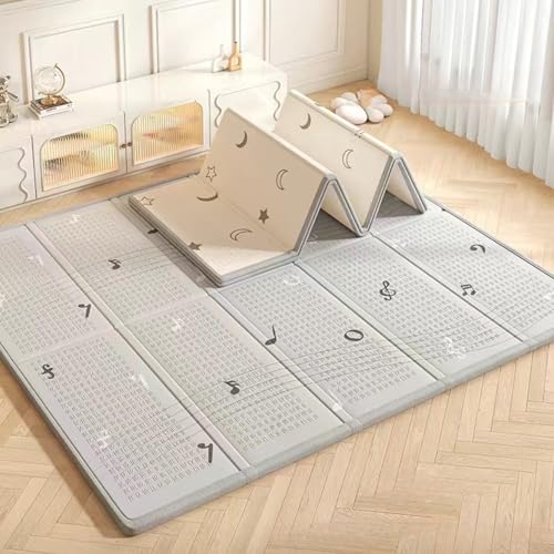 Lorxne ベビープレイマット ロールタイプ ロールマット リバーシブル 180x200x2cm ベビーマット XPE材質 縁取り 軽量 厚手 折り畳み式 滑り止め 防水防汚 防寒防音 動物 可愛い 赤ちゃん 幼児用プレイマット 遊びマット 敷物 知育