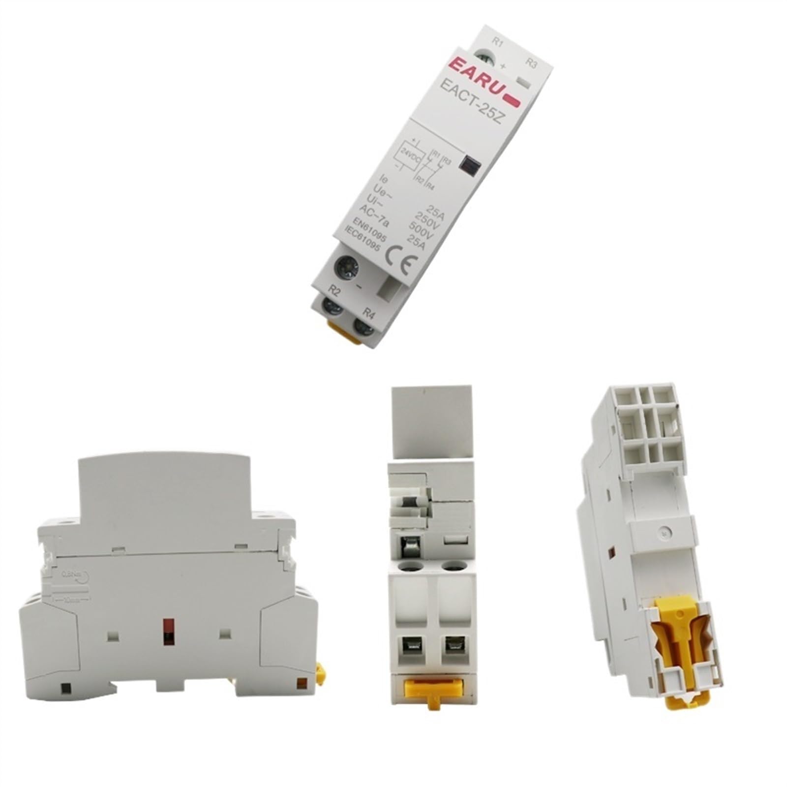 2P/4P 16-100A AC 220V DC 12V/24V 50/60Hz DIN Rail hogar AC Contactor Modular Controlador de Interruptor DIY hogar Inteligente Hotel(4P-AC 220V,20A_2NO2NC)
