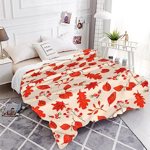 JOOCAR Autumn Leaf Flannel Throw Blanket, 150x200 cm - Image 3