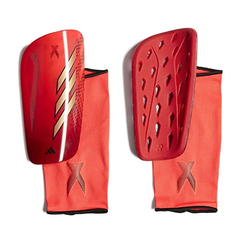 Adidas Unisex Shin Guard X Speedportal League Shin Guards, Solar Red/Gold Met./Better Scarlet, HZ7275, XL – Ansicht 1