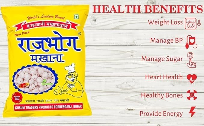 Image of Rajbhog Fox Nuts (Phool Makhana), 250 Gm Pack (Pack of 2)