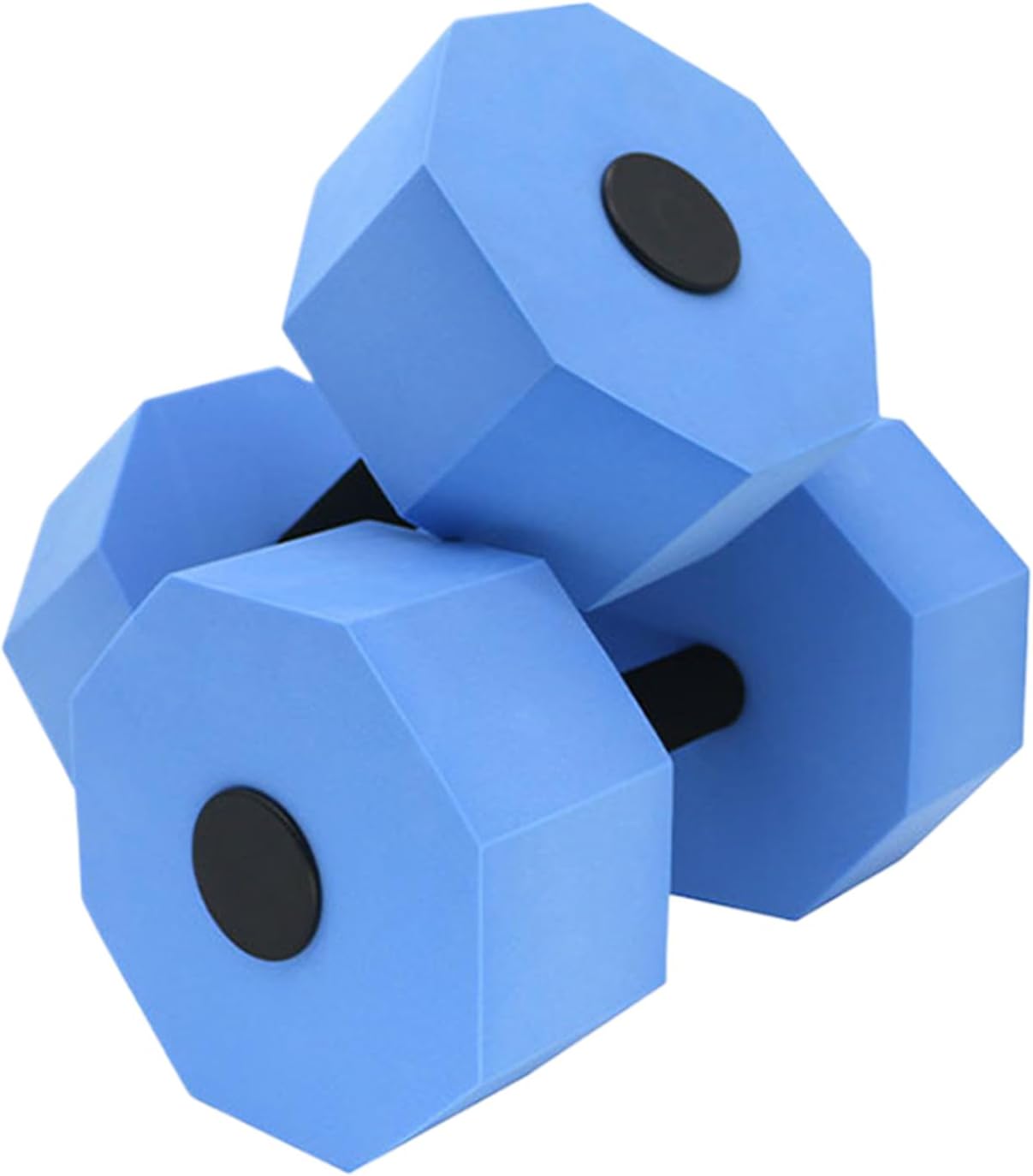 Water Dumbbells - 1 Pair Pool Exercise Weights, Lightweight Aerobics Equipment with Handle Strips, Strength Training Barbells for Gym Yoga Swimming, Water Fitness Gear