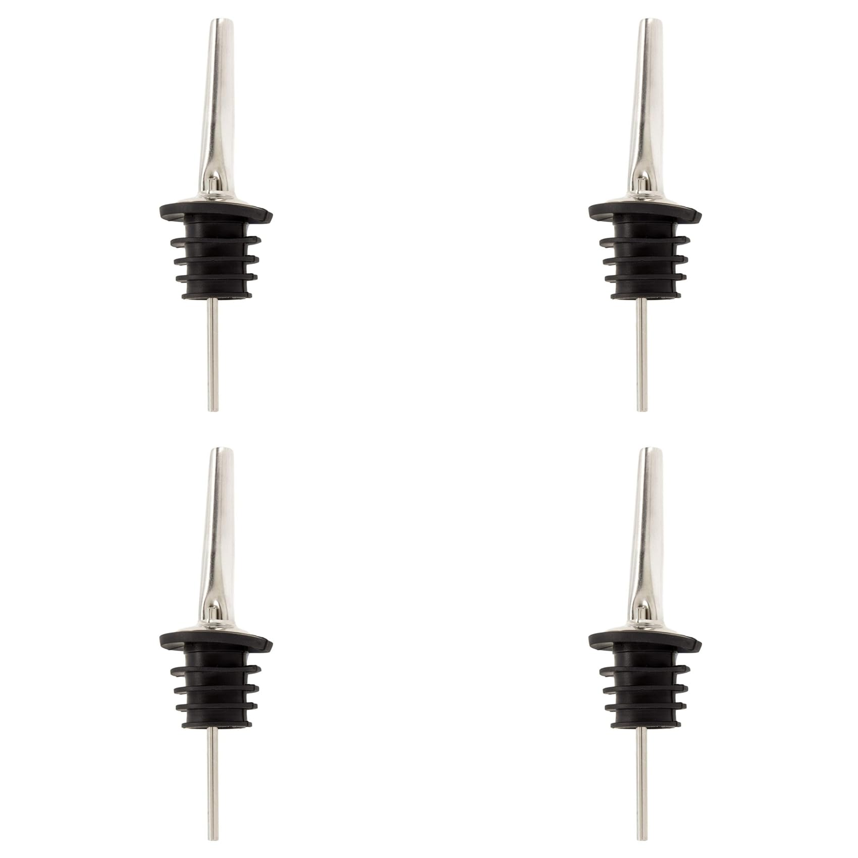 Hndhbfgrt 4X Wine Pourer Olive Oil Pourer Spout Bottle Stopper Environmental Protection Stainless Steel Rubber Stopper