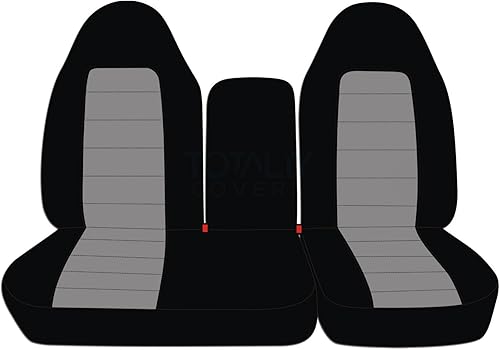 Cubiertas para asiento de camioneta con diseño e dos tonos para 2001-2003 Ford F-150 (Asiento dividido 4060 frontal) con consola, repozacabezas