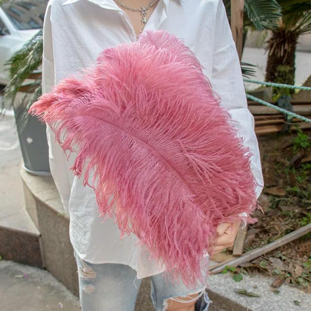 TUITA 10pcs White Large Ostrich Feather 15-55cm for Wedding Party Carnival Decoration Natural Ostrich Feathers Crafts DIY Accessories — image 1