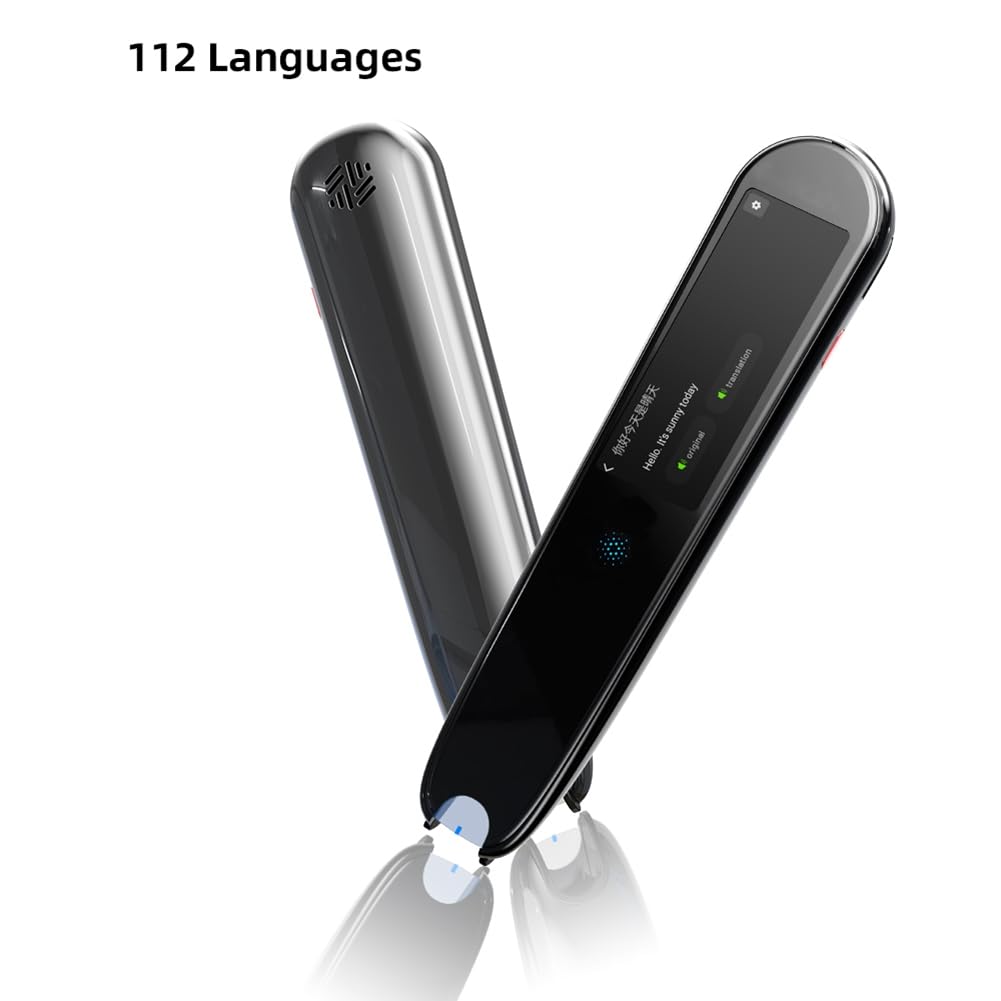 Traduttore di lingua Dispositivo Traduzione in tempo reale Scanning Pen Reader Scanner Pen Dizionario Traduttore vocale Supporto 112 lingue Text to Speech