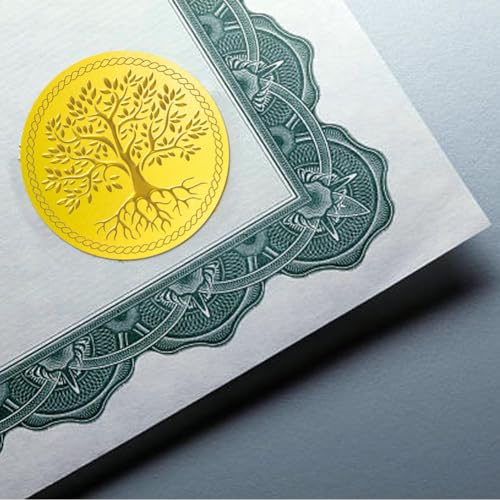 Autocollants arbre de vie dorés pour sécuriser et authentifier vos actes - 5
