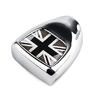 Vista 3 de Cubierta metálica para el salpicadero del botón de arranque del motor, para Mini Cooper F54 F55 F56 F57 F60 2014+ (gris Union Jack)