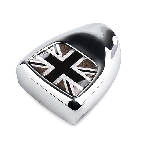 Miniatura 3 de Cubierta metálica para el salpicadero del botón de arranque del motor, para Mini Cooper F54 F55 F56 F57 F60 2014+ (gris Union Jack)