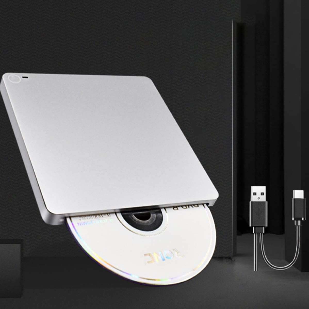 SEWACC Grabadora de DVD Externa Tipo C USB 3.0 Portátil para Casa y Oficina