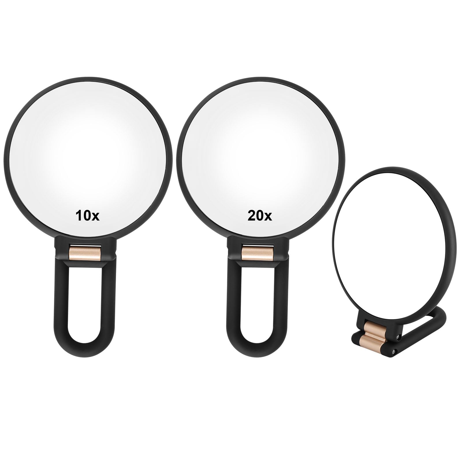Tbestmax 1X/10X, 1X/20X Magnifying Mirror, Double Side Handheld Mirror Foldable Travel Mirror for Makeup - 2 Pack-image-46