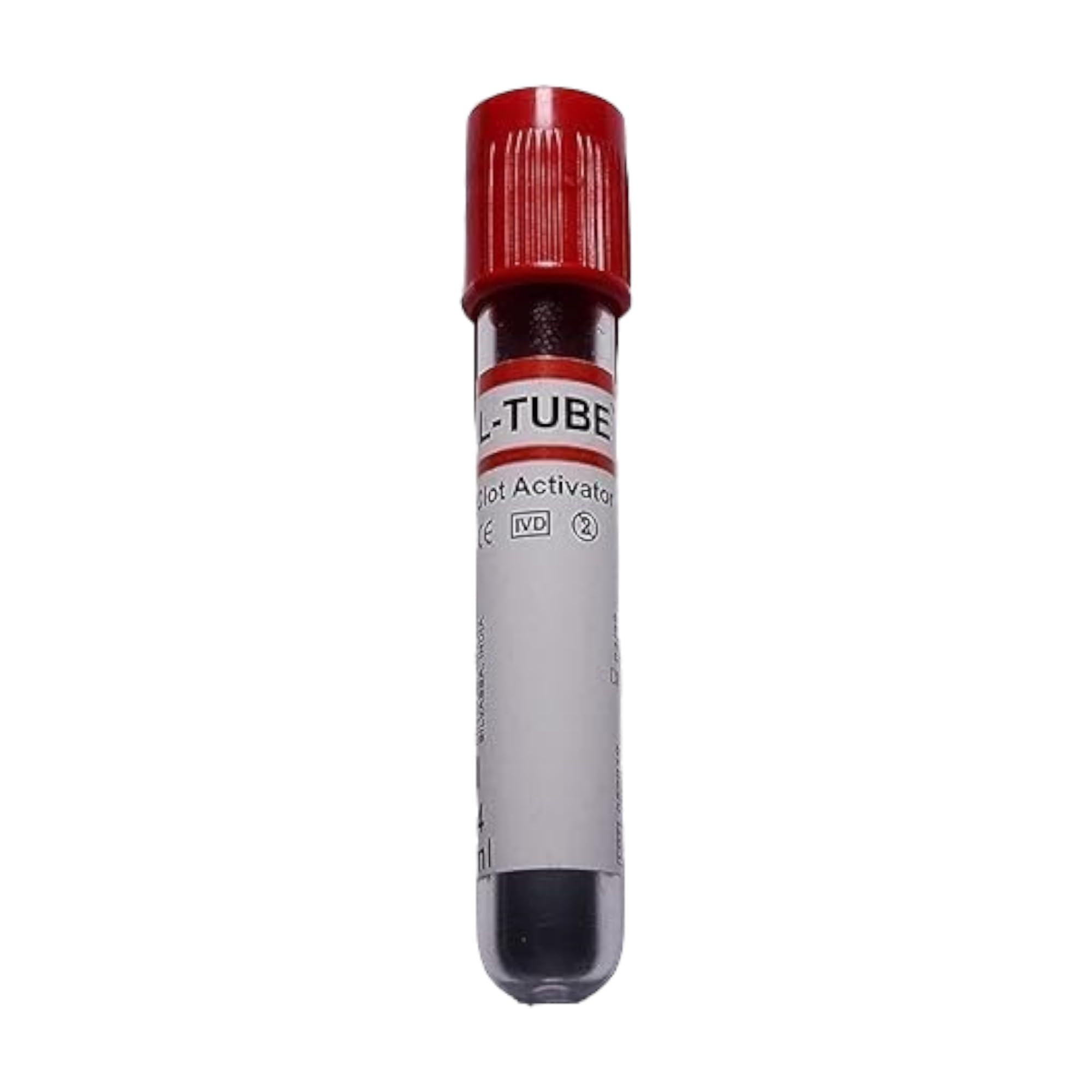 Levac Clot Activator 4ml Tube - Medical Supply for Medical Professionals, Lab Technicians - Red - Pack of 100