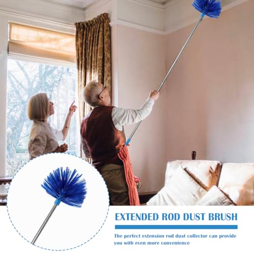 Image of Spider Web Brush with Extension Rod Splice Spider Web Brush High Ceiling Dusting for Indoor & Outdoor （Max 63 Inches）