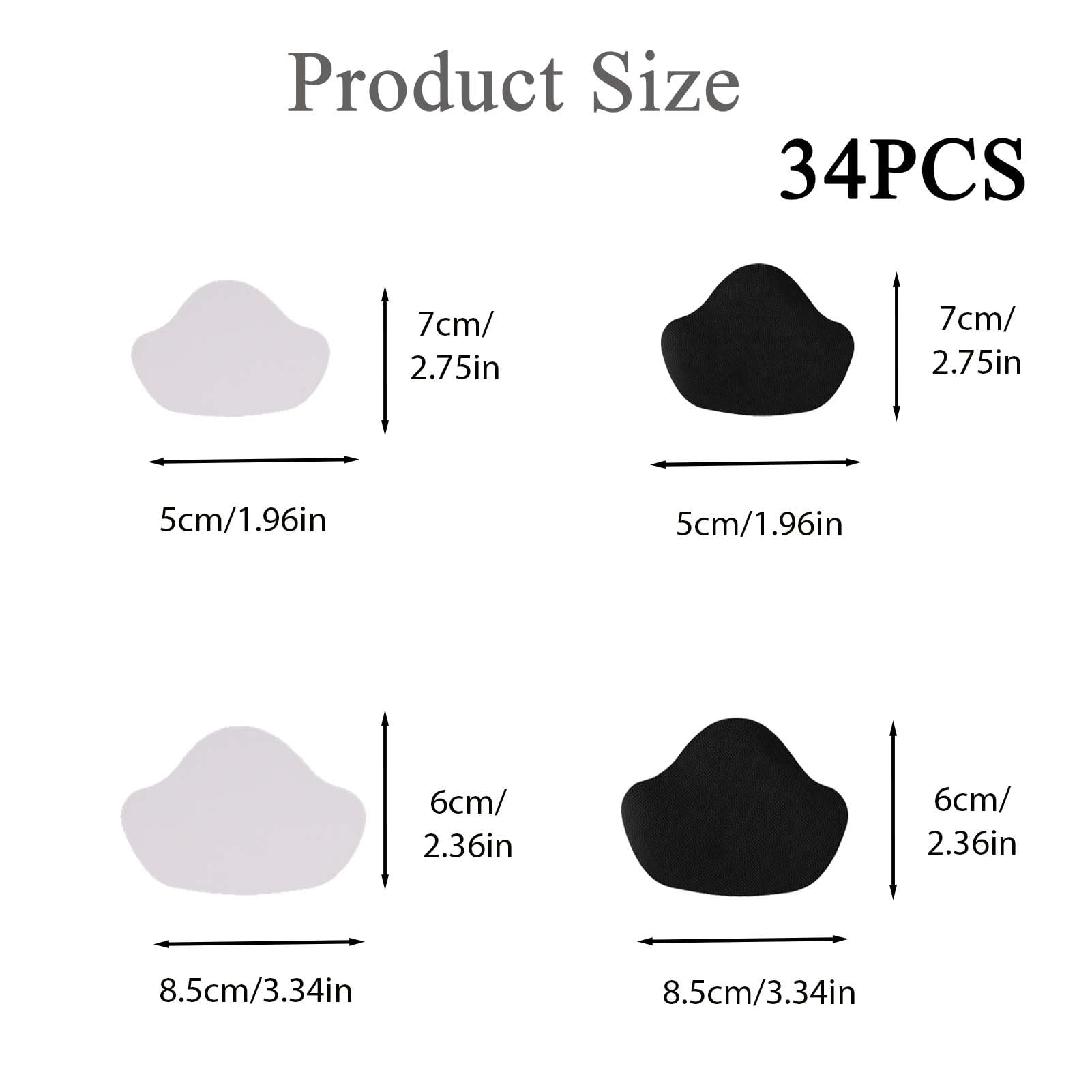 34PCS Parches de Reparación de Orificio de Talón, Almohadillas Microfibra para Zapatos, Talonera Adhesiva Antirrozaduras, Kit Protección Interior Zapatillas para Hombre Mujer Botas y Tacones