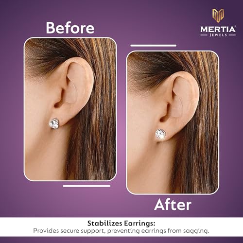Image of Extra Premium Extra Soft Earring Support for Heavy Earrings | Ear Lobe Support for Earrings | Ear Lobe Tape | Transparent Ear Support | Ear Lobe Patches (Pack of 30)