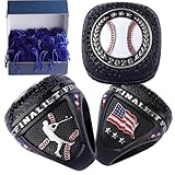 TOPSPORTSJEWELRY Sporting Prize Baseball Date 2026 Championship Trophy riing Size 9.5 Black Two Tones Plating Baseball Events Team Awards (Finalist)